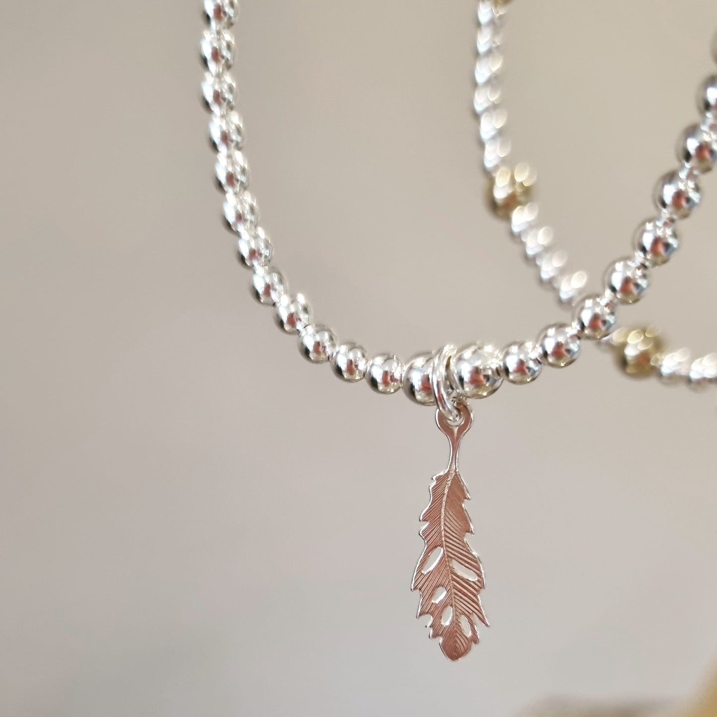 Feather Charm sterling silver
