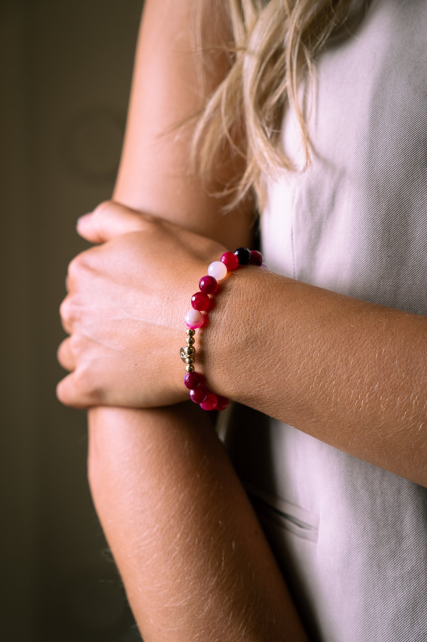 Agate gemstone bracelet