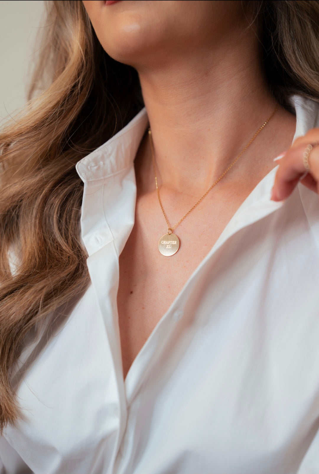 Chapters Engraved Necklace