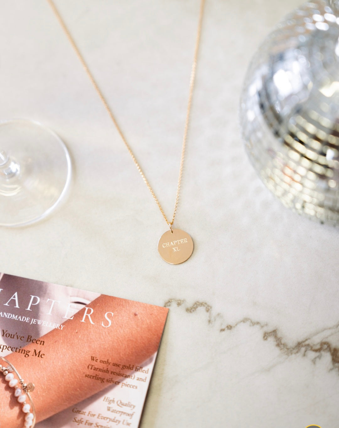 Chapters Engraved Necklace
