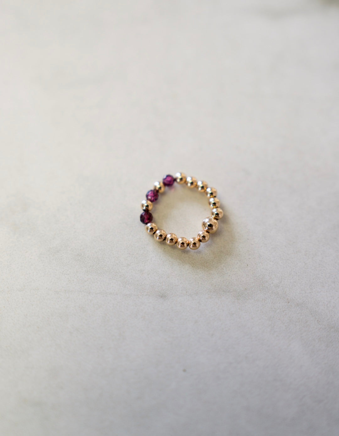 Garnet Pinky Promise Ring