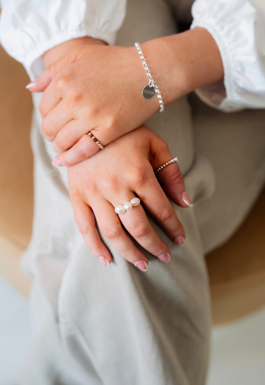 Garnet Pinky Promise Ring