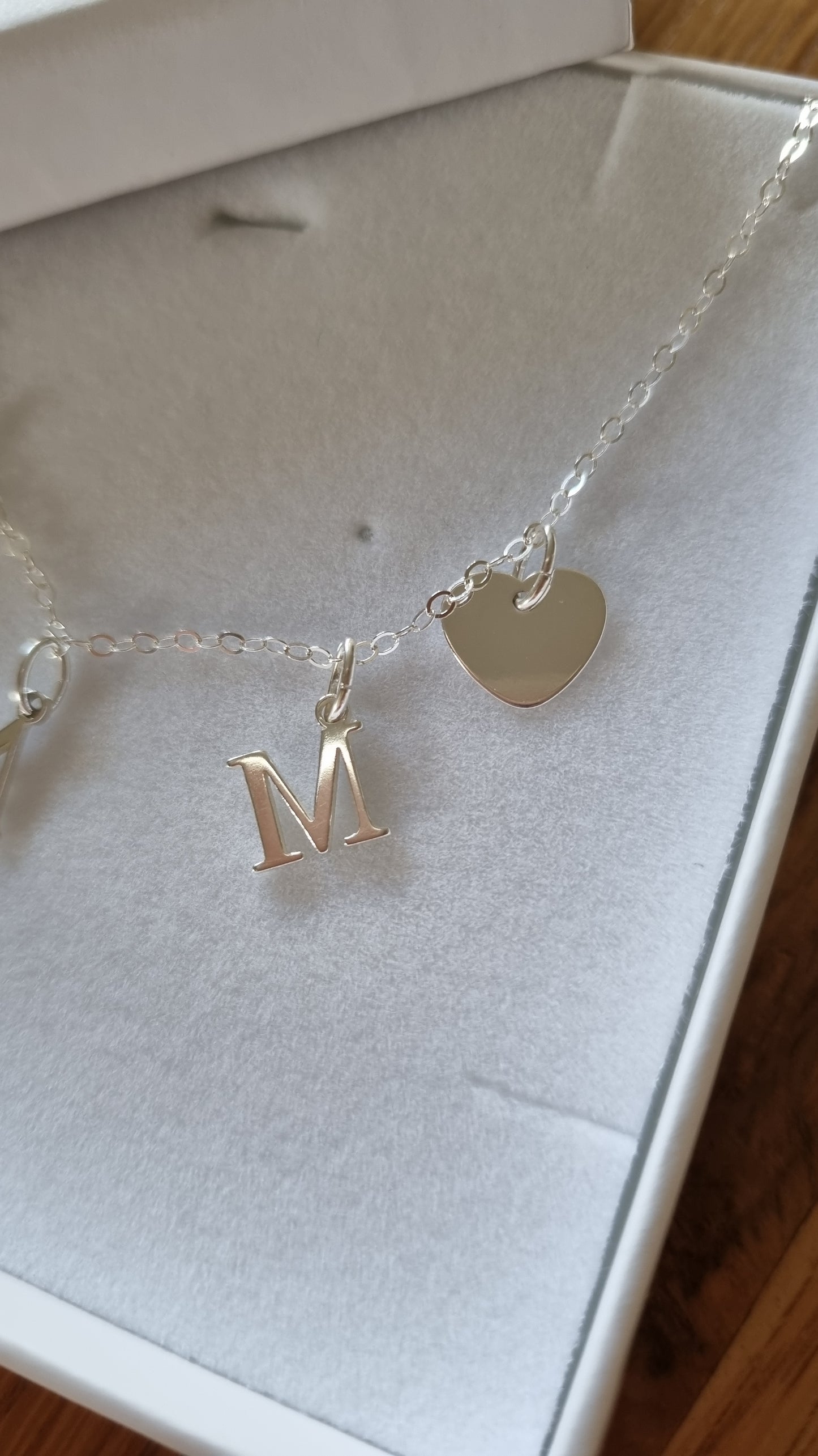 Heart charm sterling silver