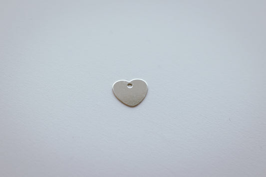 Heart charm sterling silver