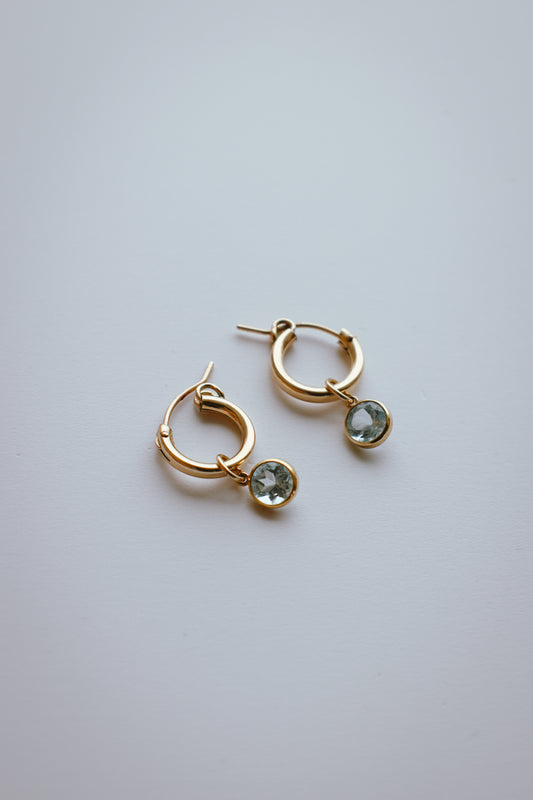 Princess Blue topaz earrings 