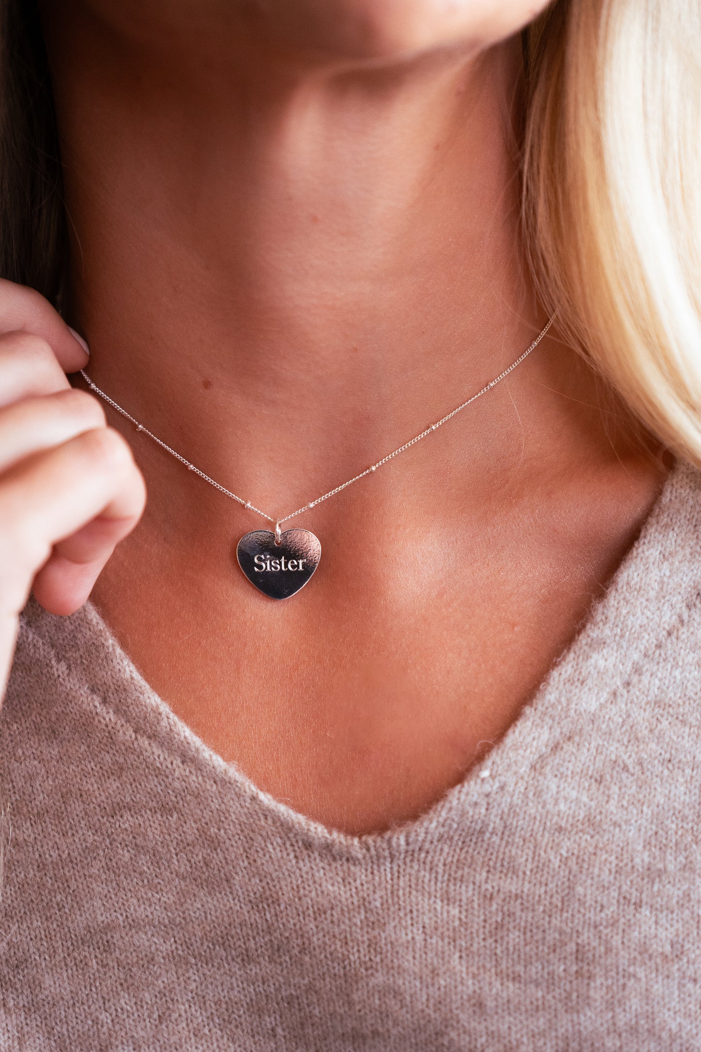 Engraved Love Heart Necklace