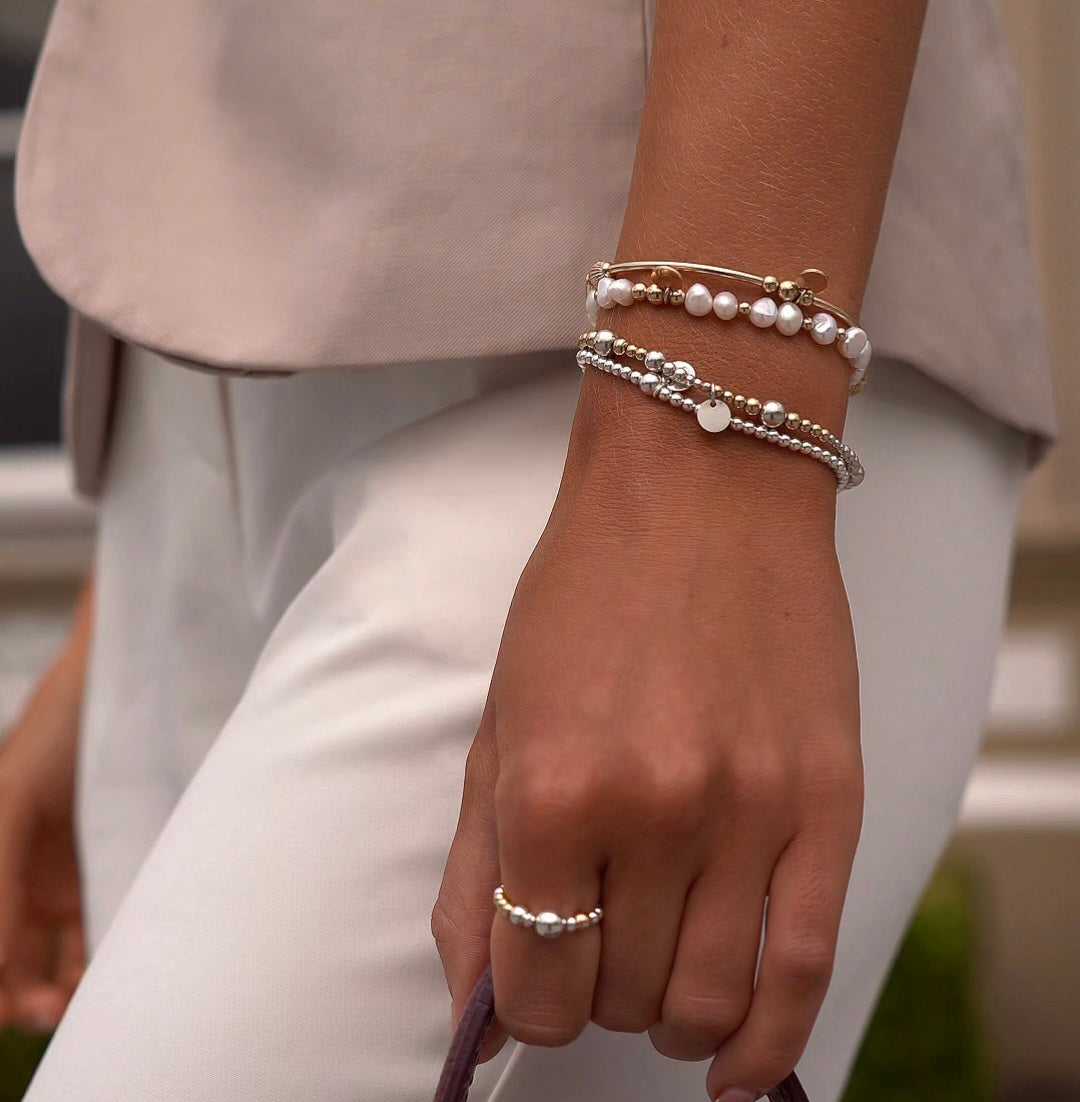 'Aurora' bangle style bracelet gold-filled