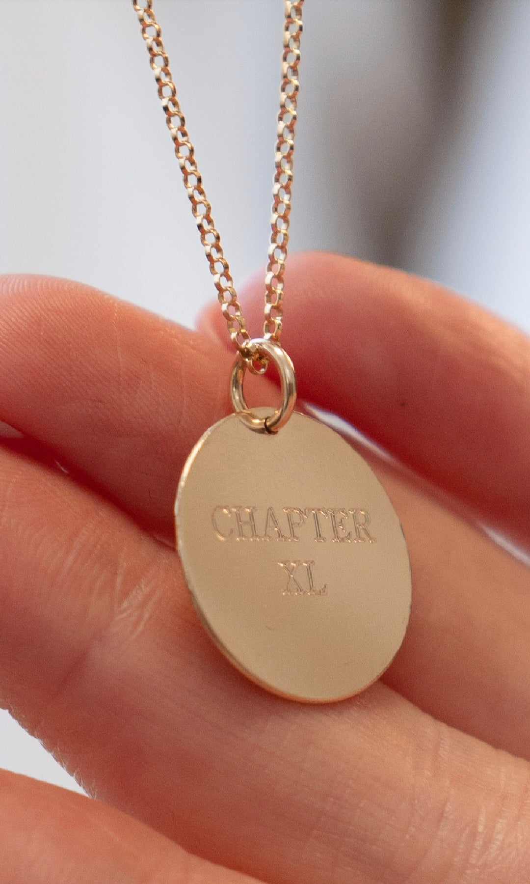 Chapters Engraved Necklace