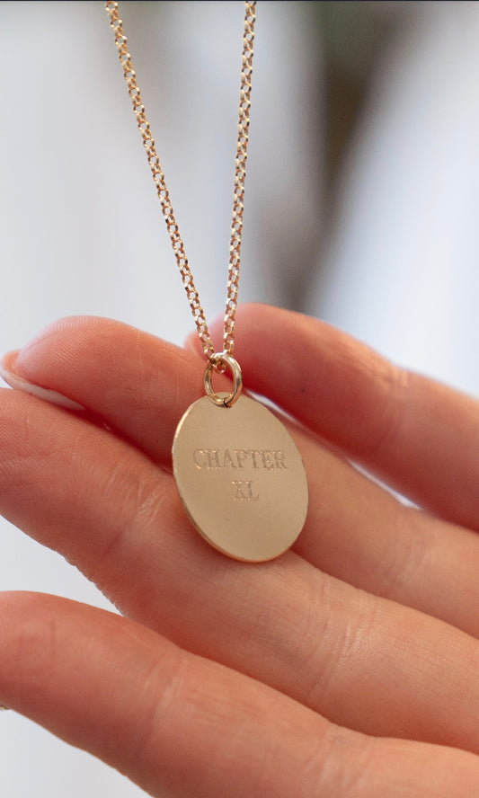 Chapters Engraved Necklace