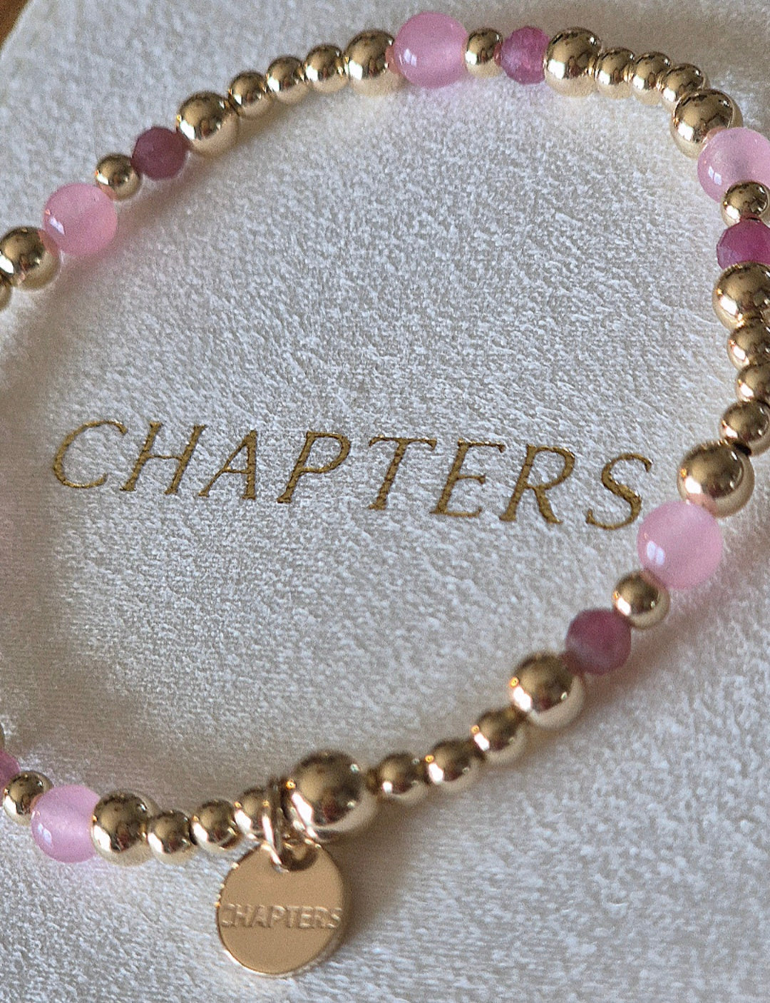 'Empower Bracelet' Gemstone beads, pink