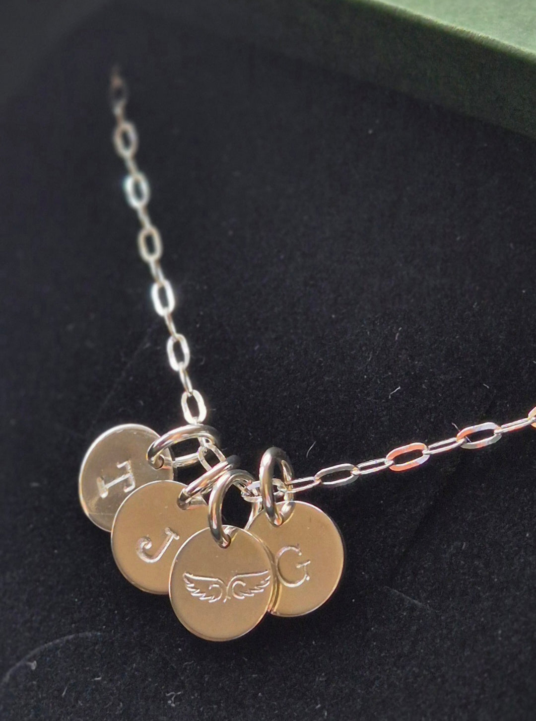 Handstamped/Engraved Initial Necklace sterling silver