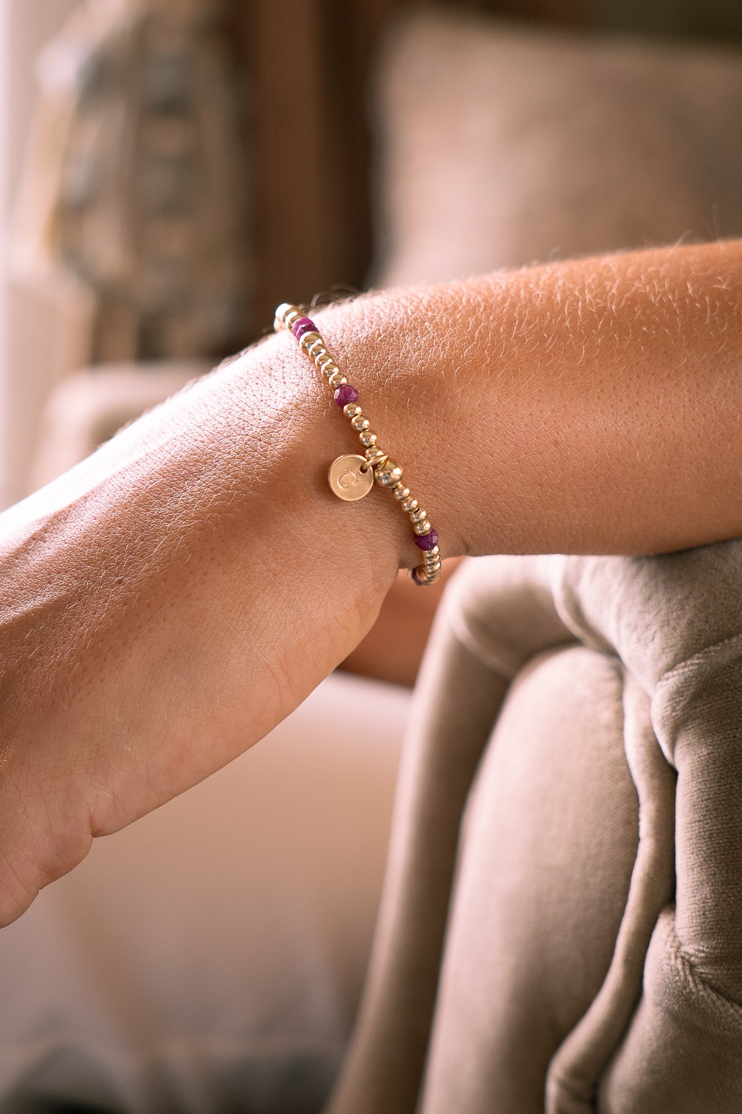 Ruby Gemstone Bracelet
