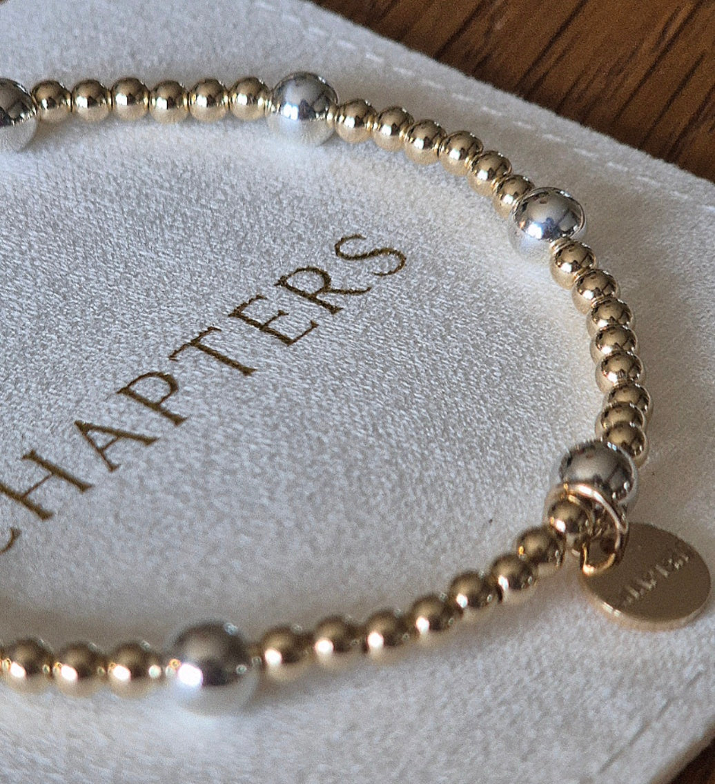 Ella Bracelet mixed metal/sterling silver/gold-filled