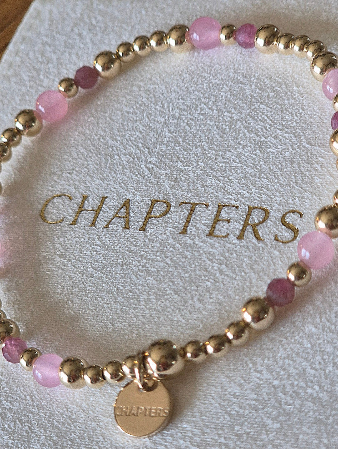 'Empower Bracelet' Gemstone beads, pink