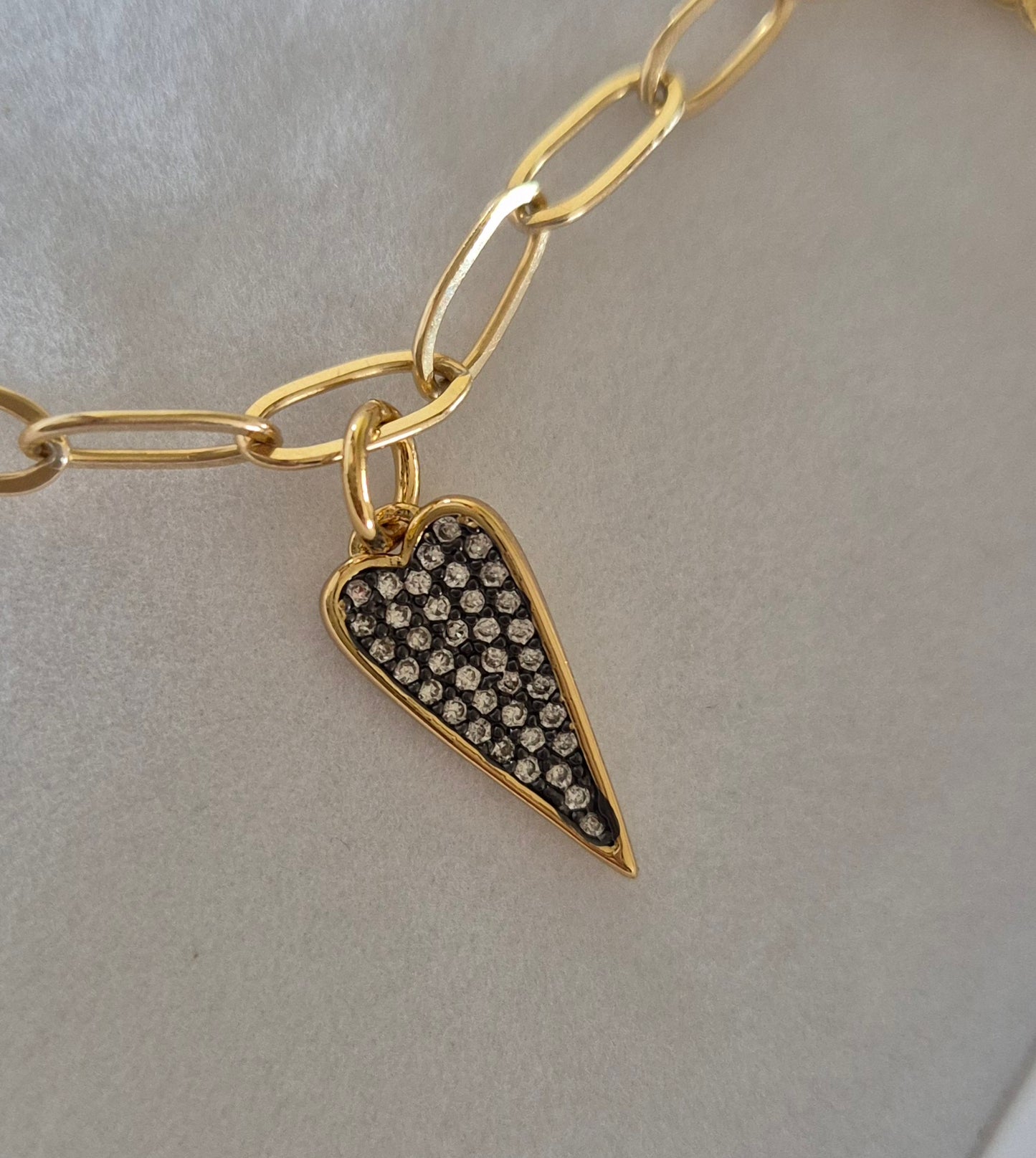 Cable Chain Charm Bracelet Gold-filled