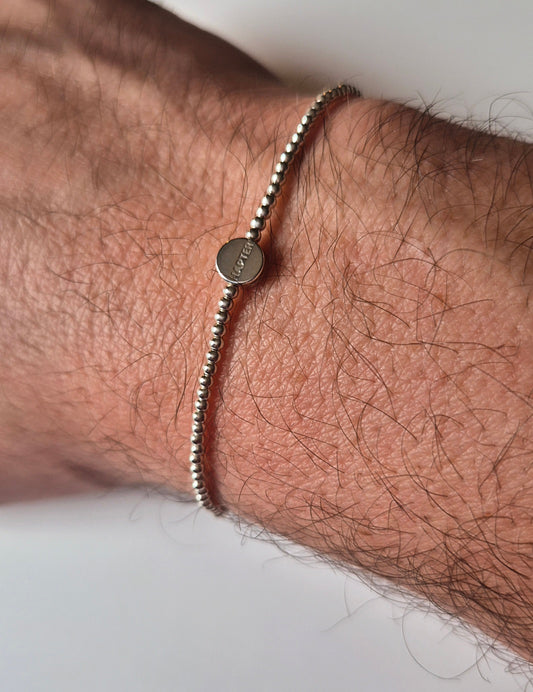NEW Men's tiny beaded bracelet