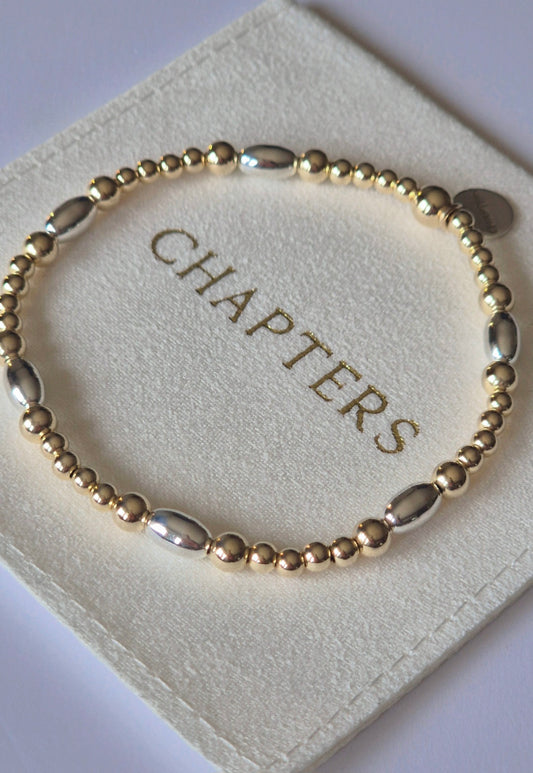 'Eryn bracelet' sterling silver/mixed metal