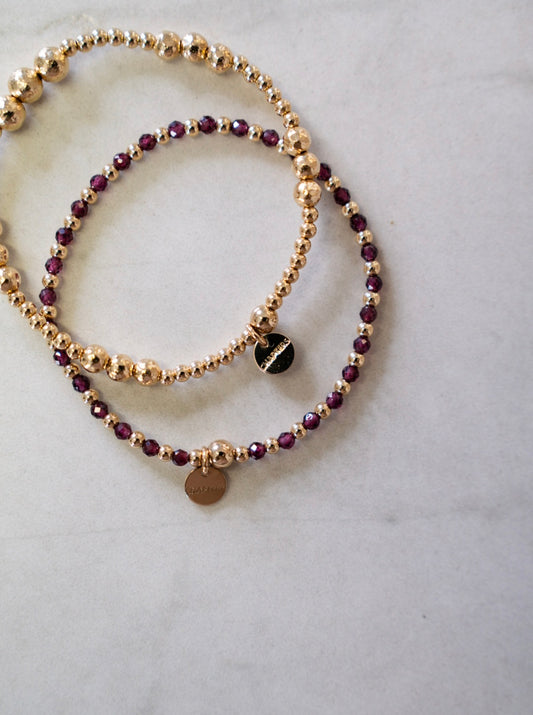 Garnet & Gold Dust Stack