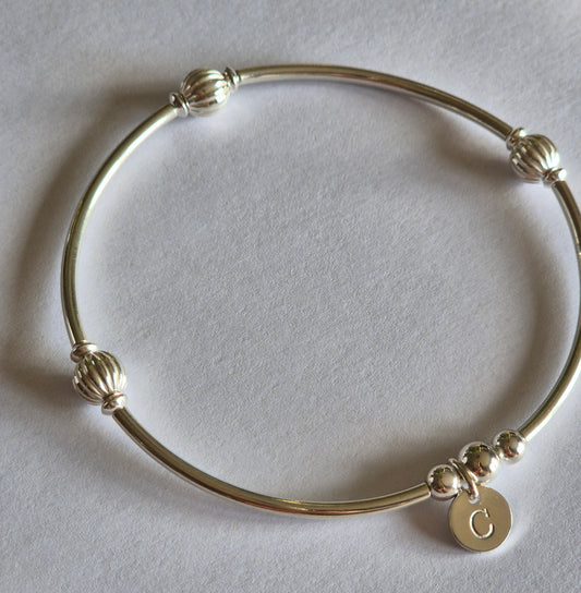'Aurora' bangle style bracelet sterling silver