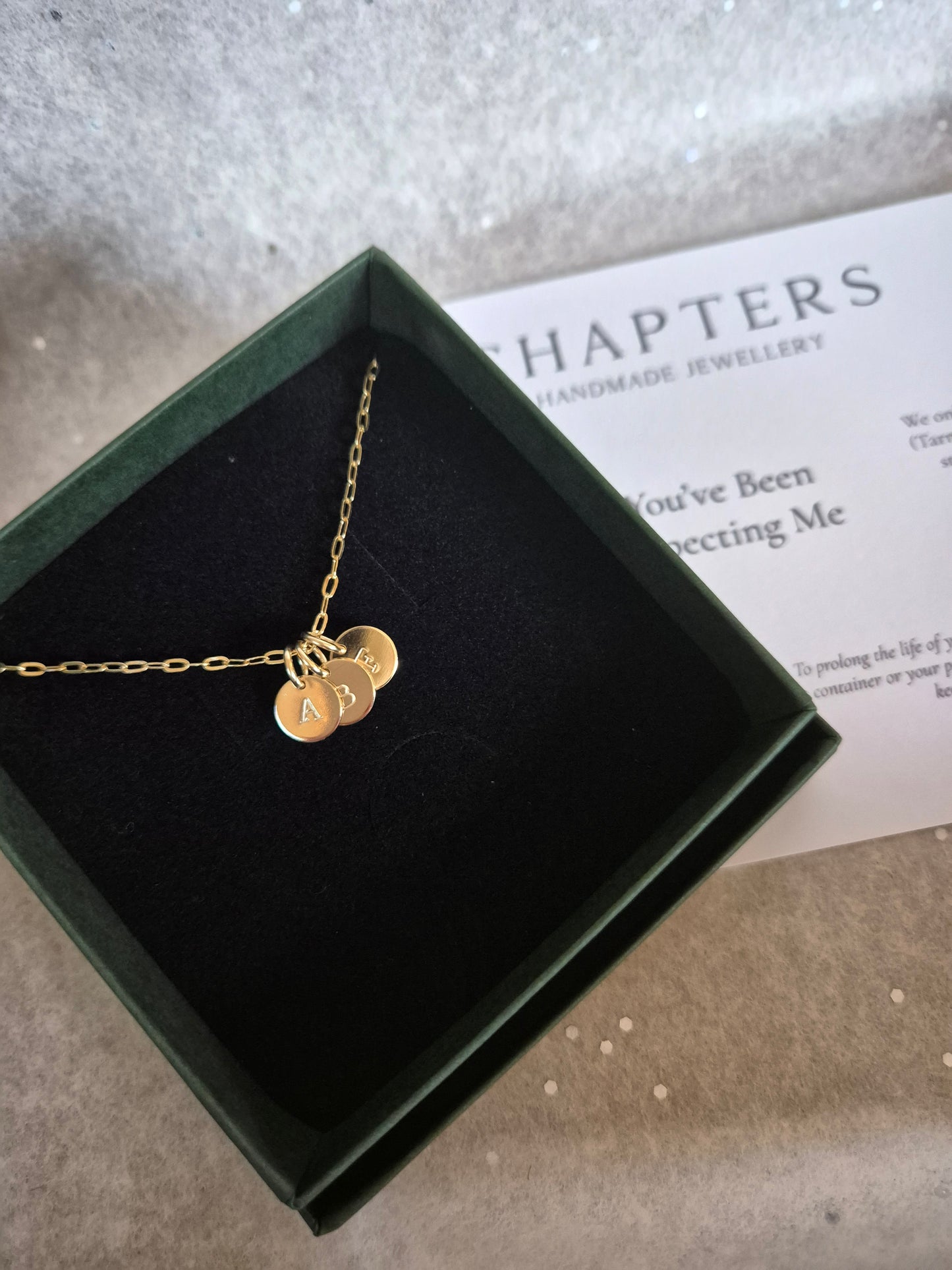 Handstamped/Engraved Initial Necklace Gold-filled