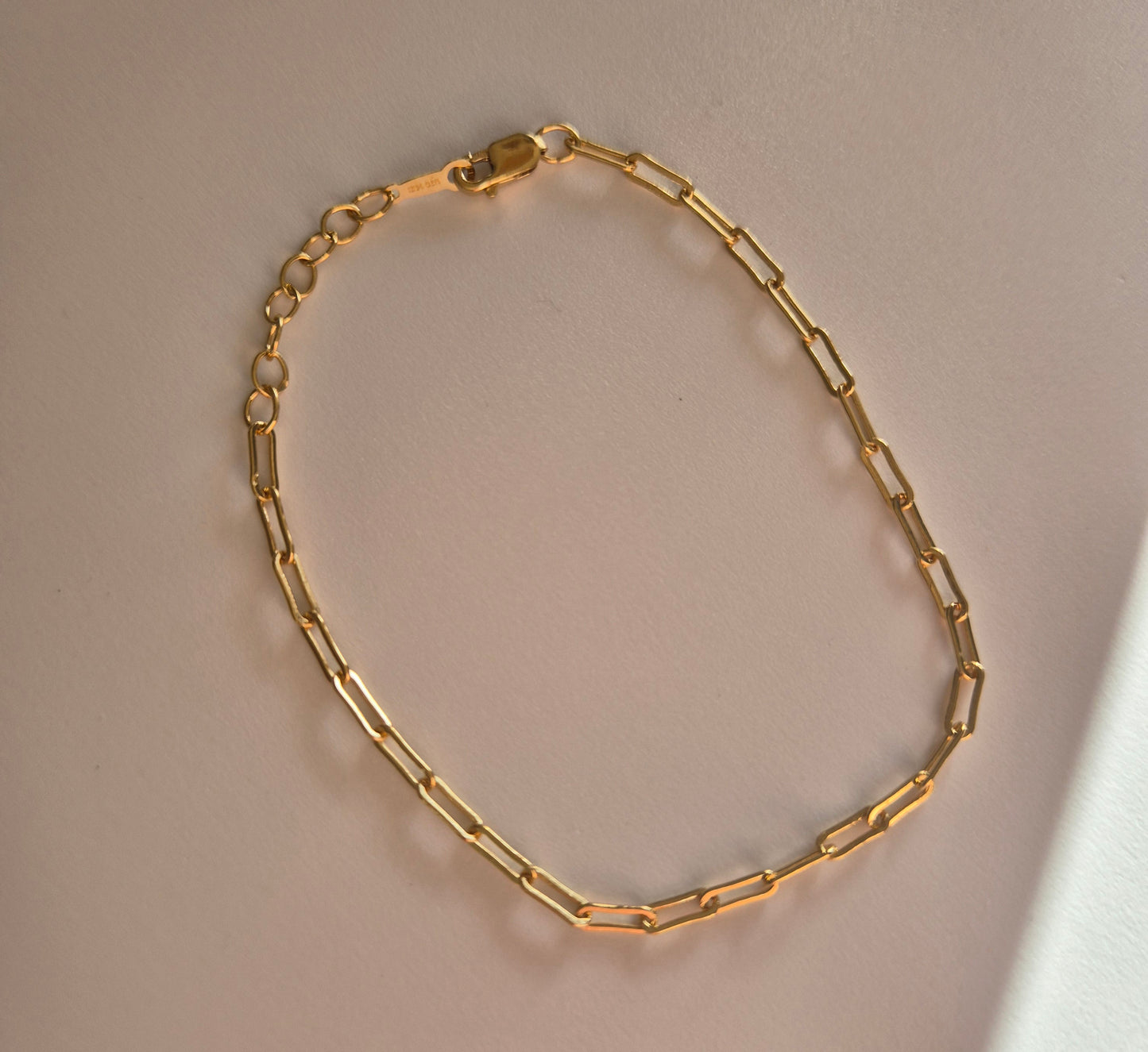 Cable Chain Charm Bracelet Gold-filled