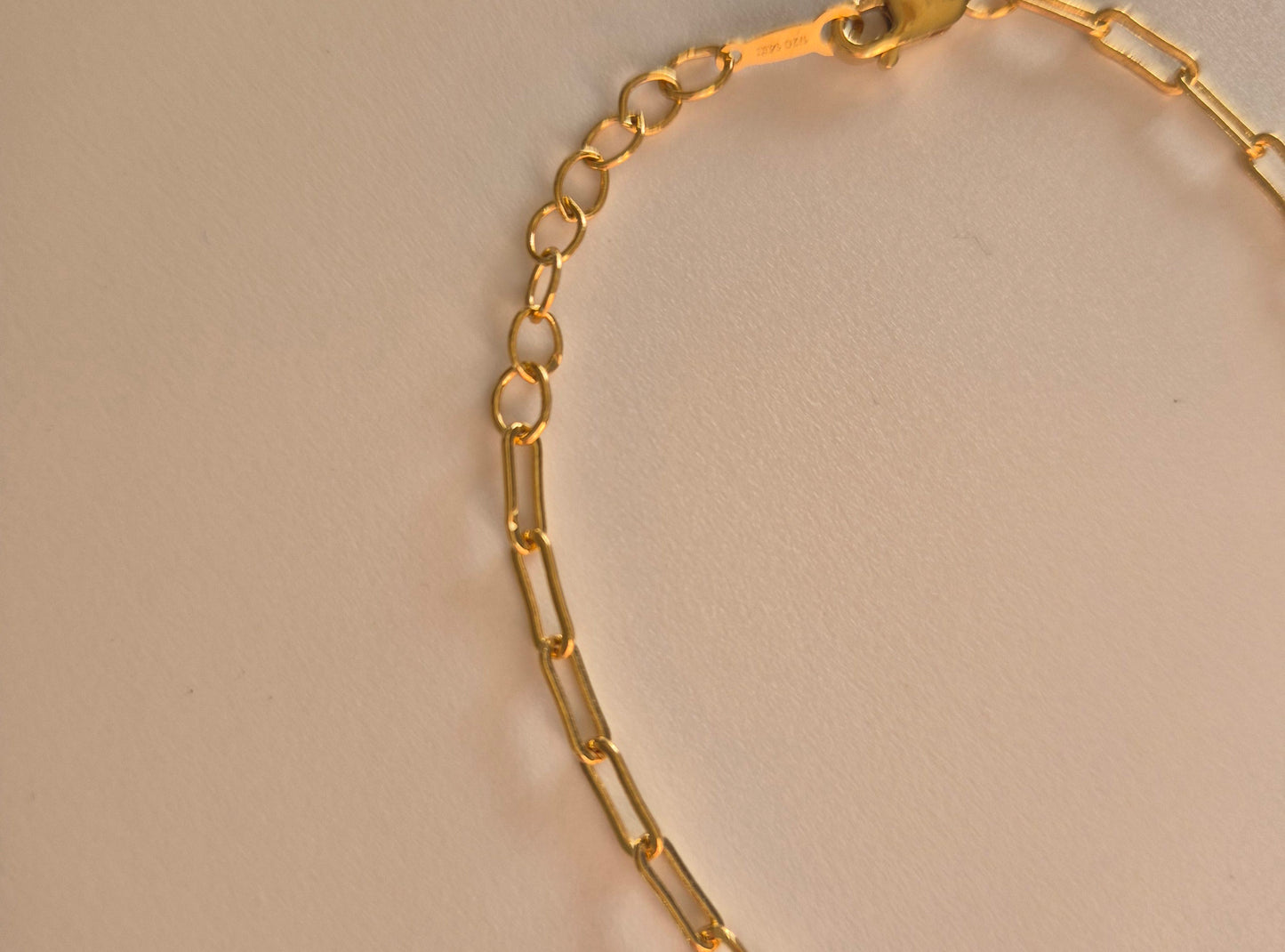 Cable Chain Charm Bracelet Gold-filled