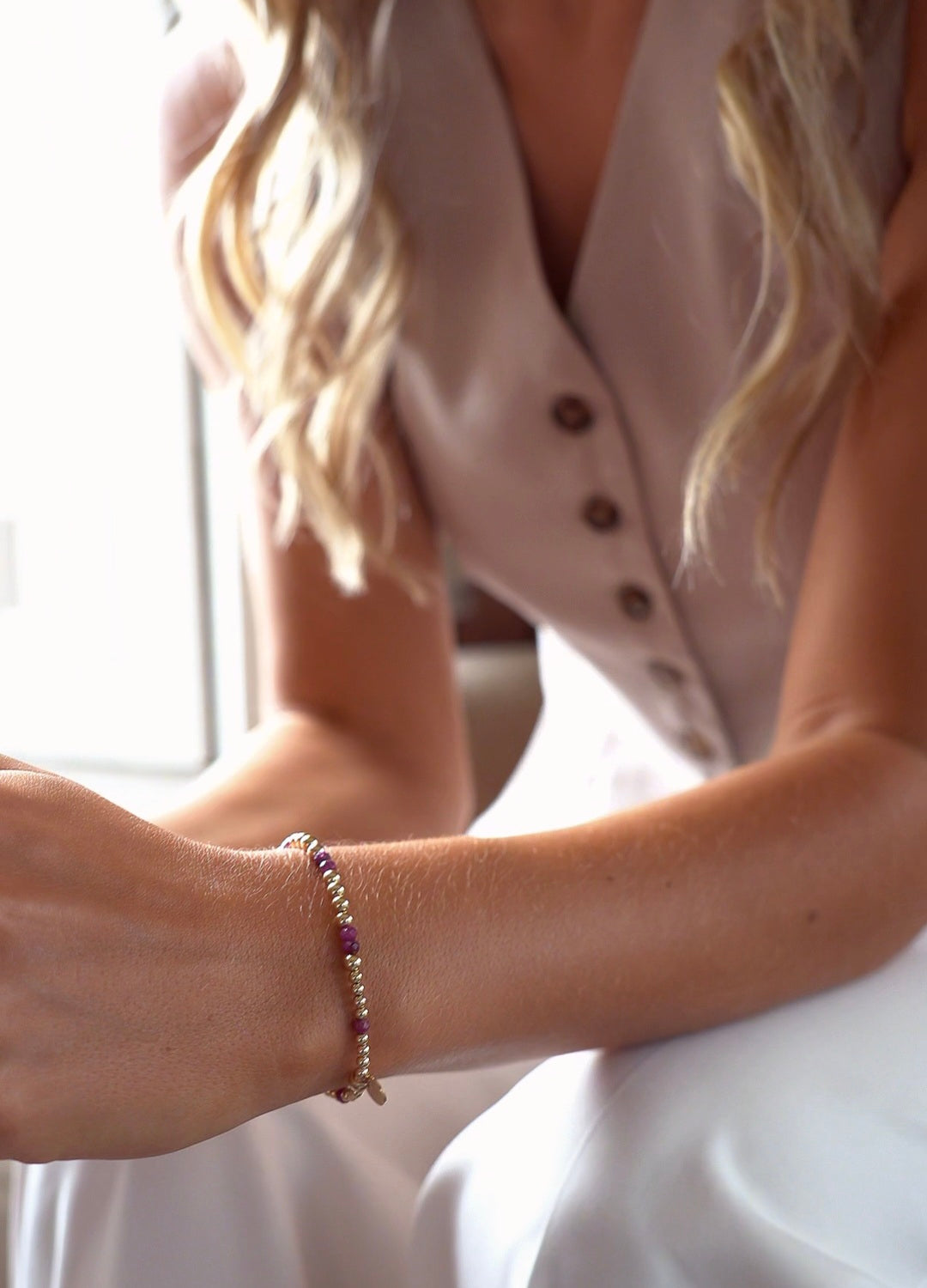 Ruby Gemstone Bracelet