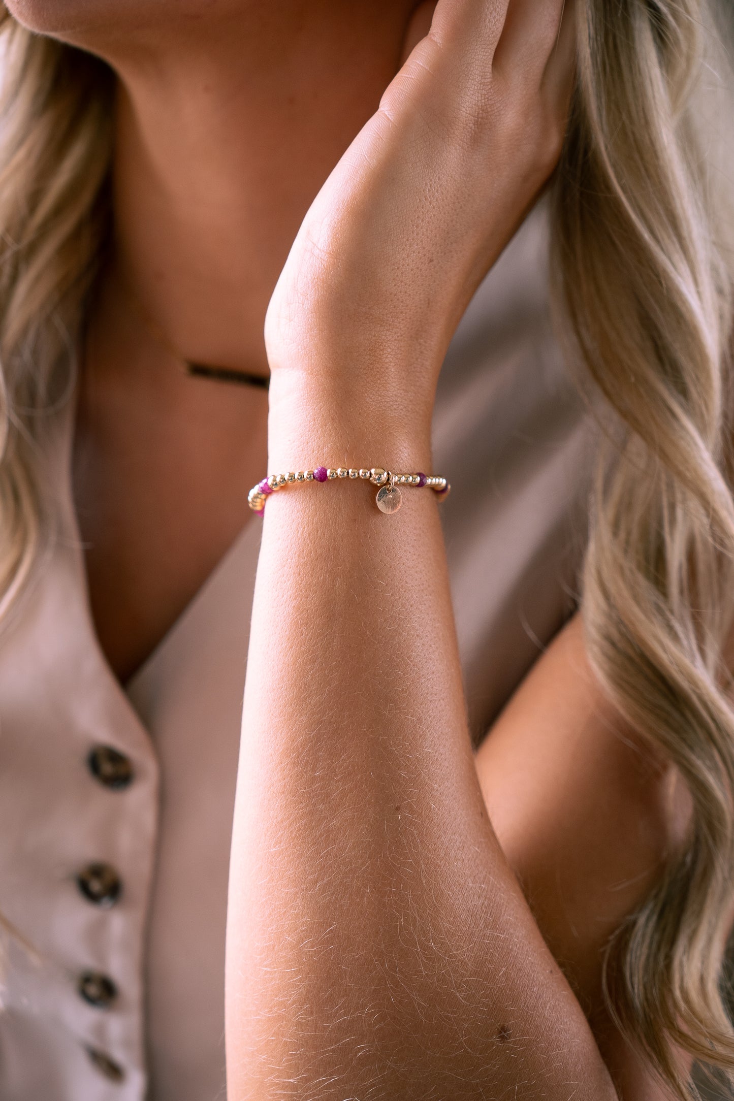 Ruby Gemstone Bracelet