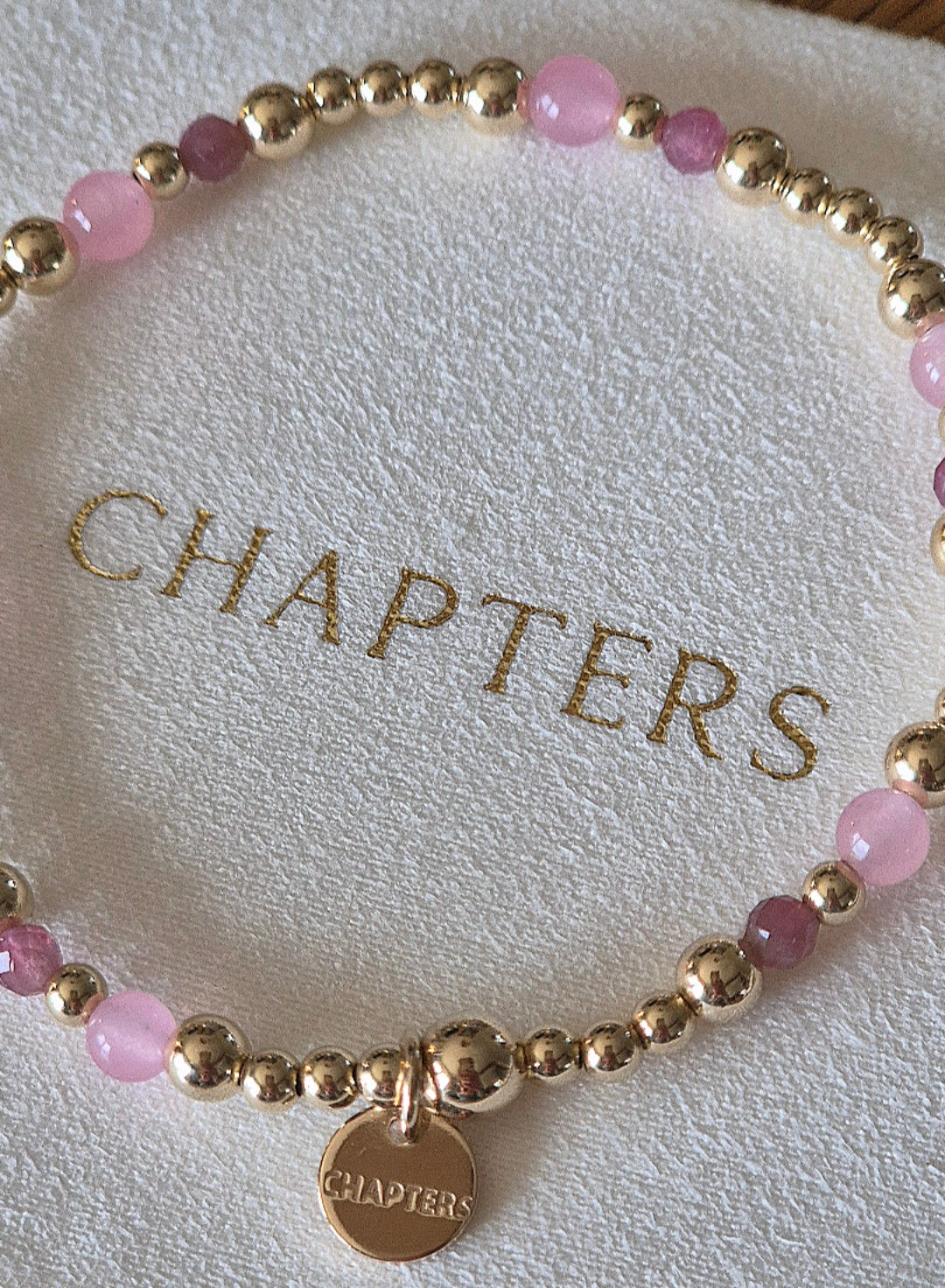 'Empower Bracelet' Gemstone beads, pink